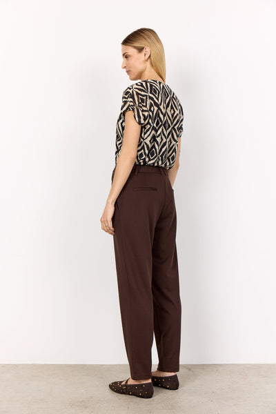 SC-DANIELA 7 Broek Donkerbruin