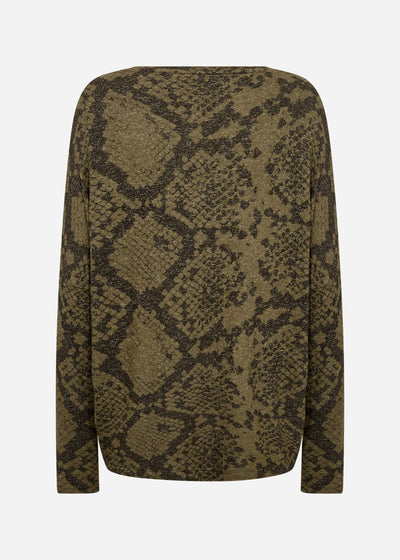 SC-BIARA AOP 145 Blouse Donkergroen