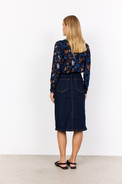 SC-MARICA AOP 341 Blouse Donkerblauw
