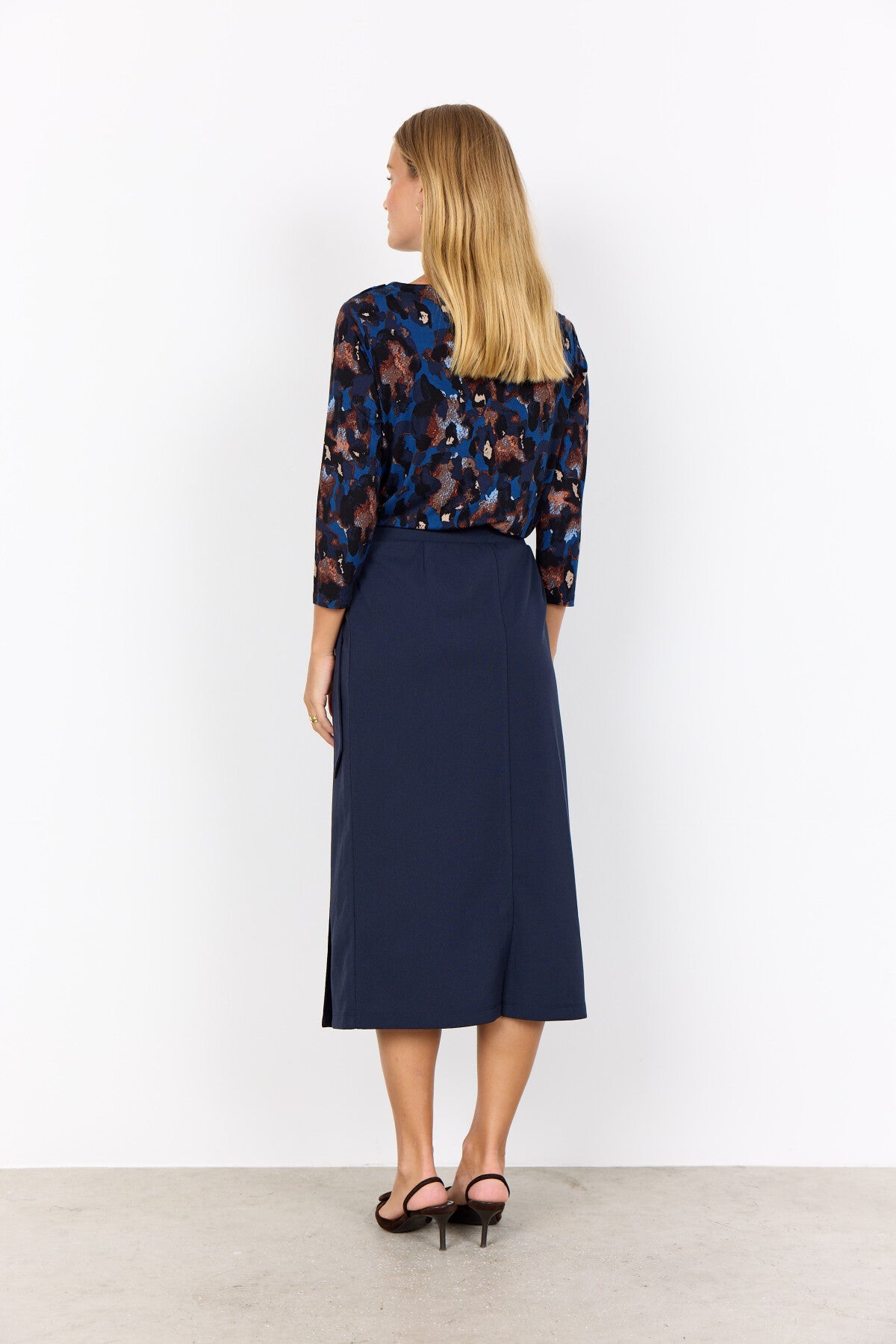 SC-MARICA AOP 342 Blouse Donkerblauw