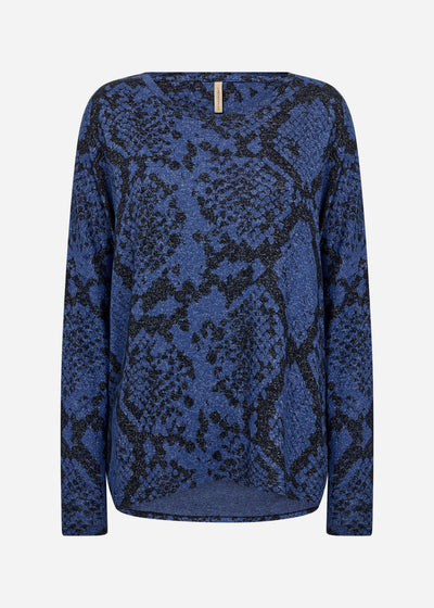 SC-BIARA AOP 145 Blouse Donkerblauw