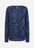 SC-BIARA AOP 145 Blouse Donkerblauw