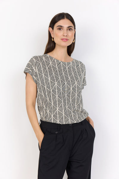 SC-FELICITY AOP 513 T-shirt Zwart