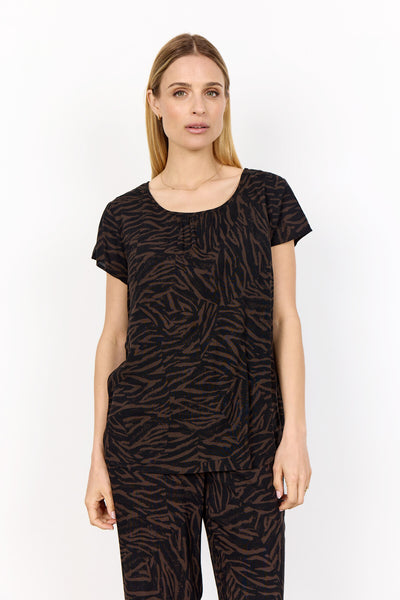 SC-SADE 1 Blouse Donkerbruin