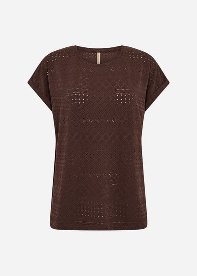 SC-SATINE 2 T-shirt Donkerbruin