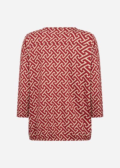 SC-FELICITY AOP 519 Blouse Donkerrood