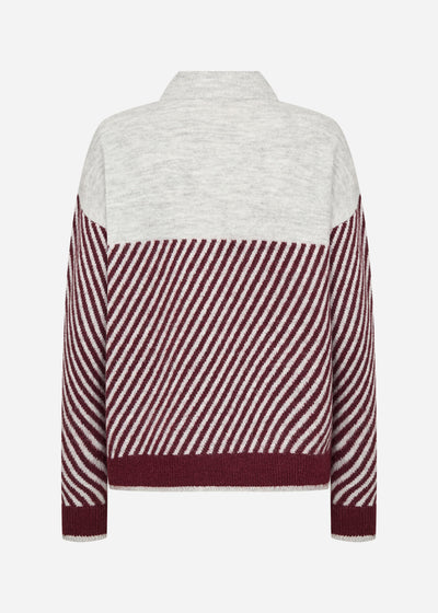 SC-NESSIE STRIPE 71 Trui Bordeaux