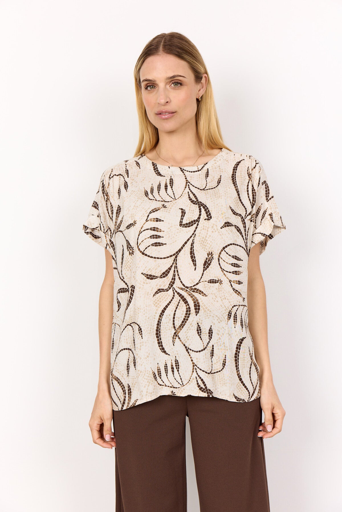 SC-SABIRA 1 Blouse Zand
