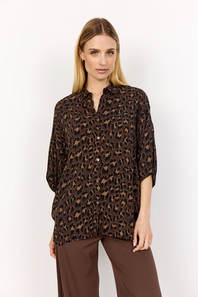 SC-SAFIRA 2 Shirt Donkerbruin
