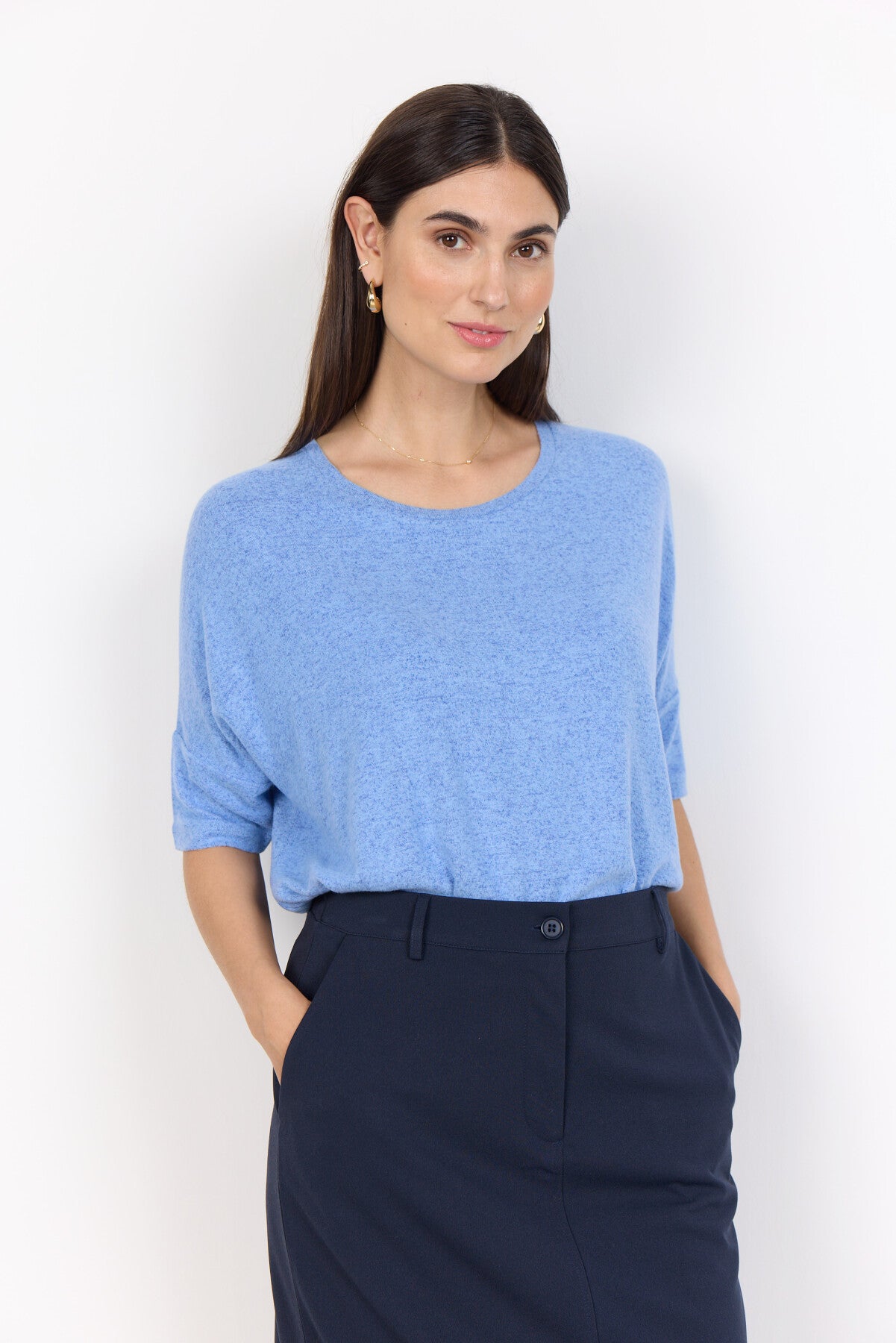 SC-BIARA 96 Blouse Lichtblauw
