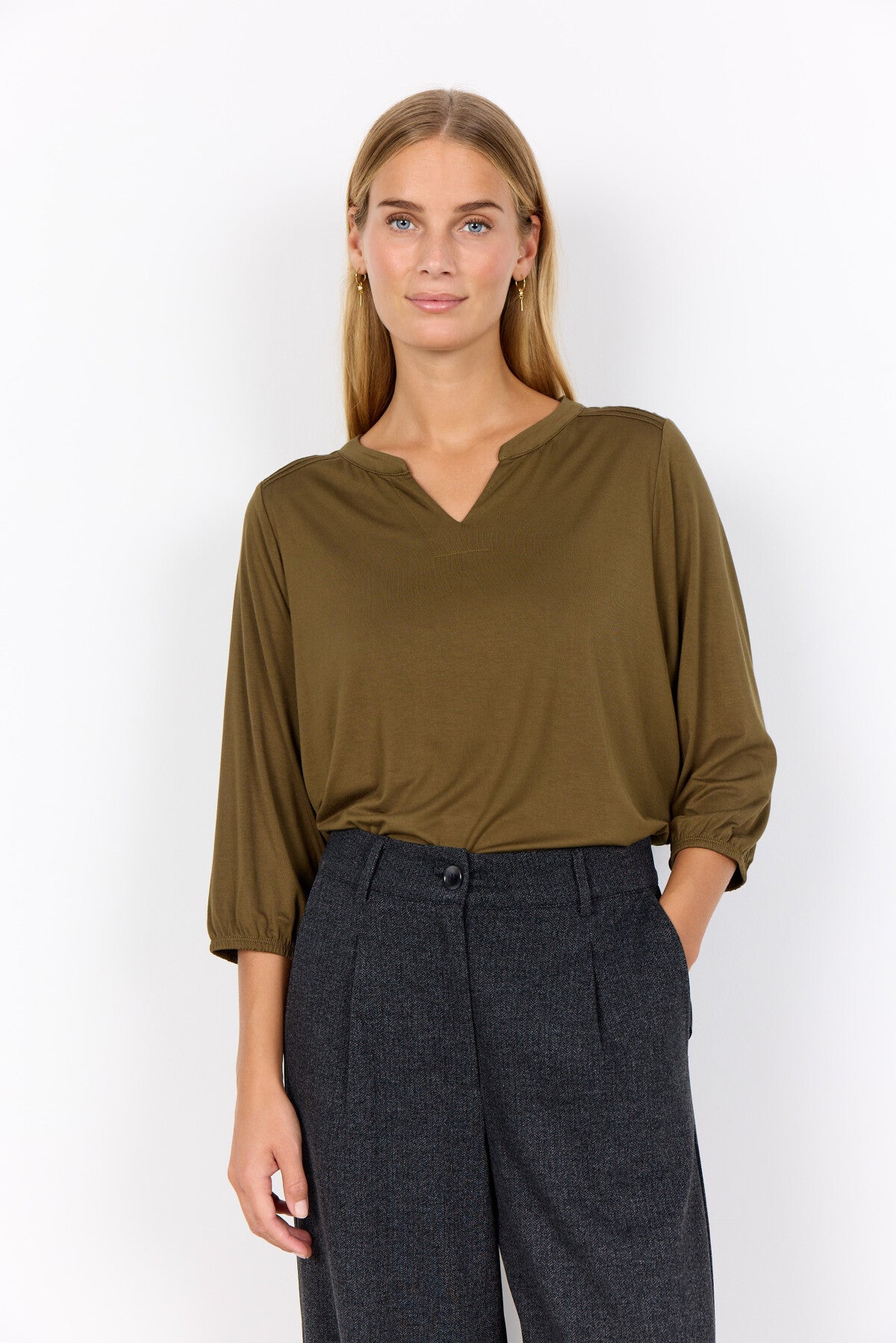 SC-MARICA 338 Blouse Donkergroen