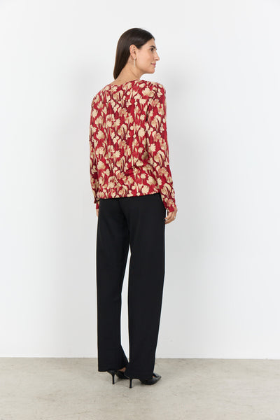 SC-FELICITY AOP 525 Blouse Rood