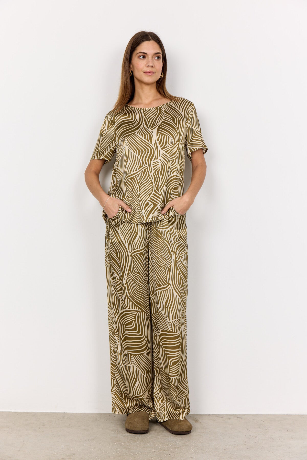 SC-SIGNORA 1 Blouse Olijf