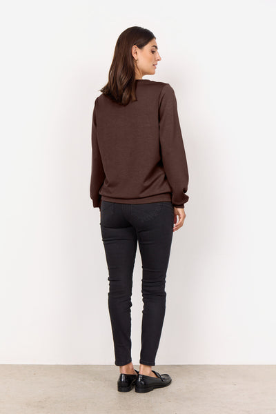 SC-BANU 194 Blouse Donkerbruin