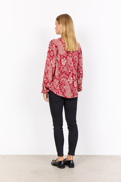 SC-VALGERDA 2 Blouse Donkerrood