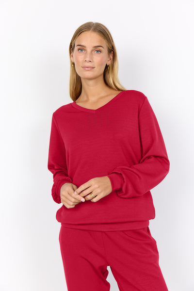 SC-BANU 194 Blouse Donkerrood