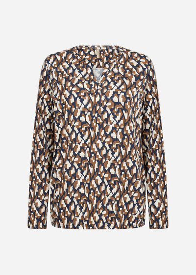SC-FELICITY AOP 527 Blouse Donkerblauw