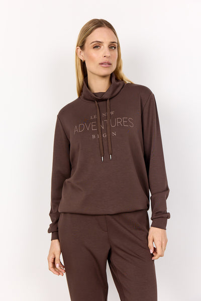 SC-BANU 248 Sweatshirt Donkerbruin