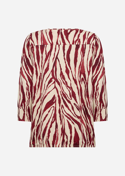 SC-FELICITY AOP 521 Blouse Donkerrood