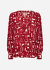 SC-VEBINA 1 Blouse Donkerrood