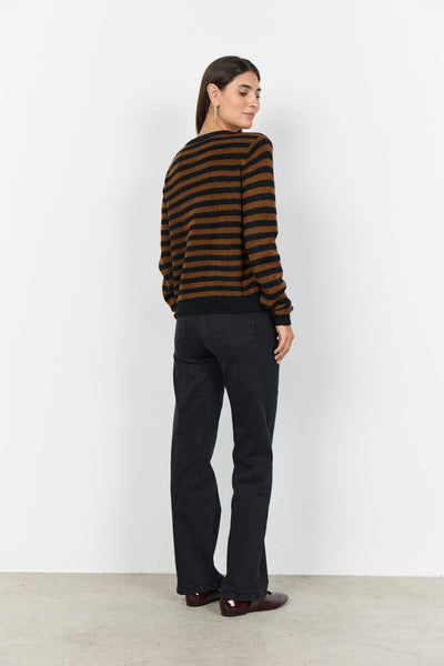 SC-ORLEAN STRIPE 13 Vest Zwart