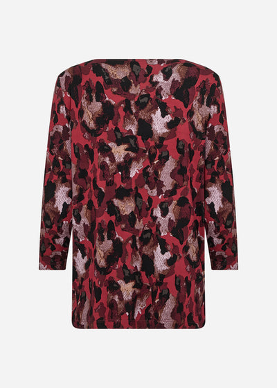 SC-MARICA AOP 342 Blouse Donkerrood
