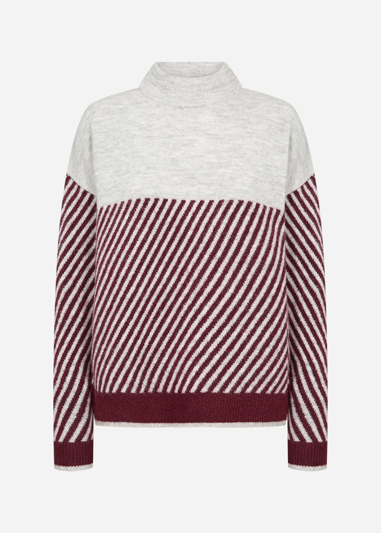 SC-NESSIE STRIPE 71 Trui Bordeaux