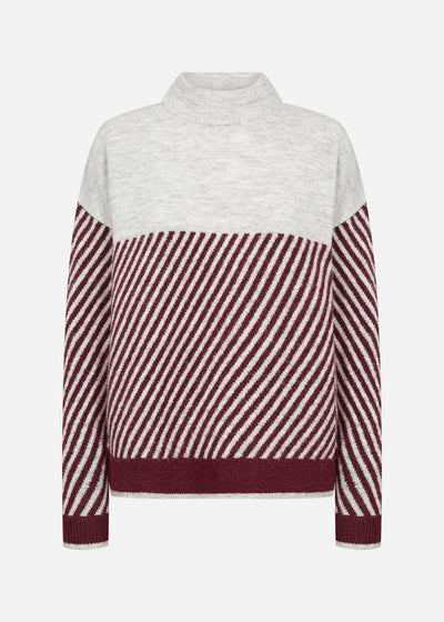 SC-NESSIE STRIPE 71 Trui Bordeaux