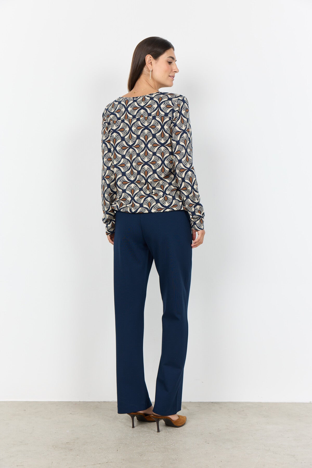 SC-FELICITY AOP 526 Blouse Donkerblauw