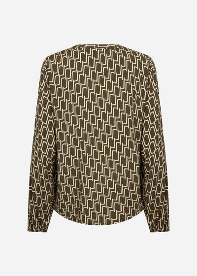 SC-VARLA 4 Blouse Donkergroen