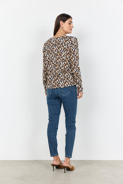 SC-FELICITY AOP 527 Blouse Donkerblauw