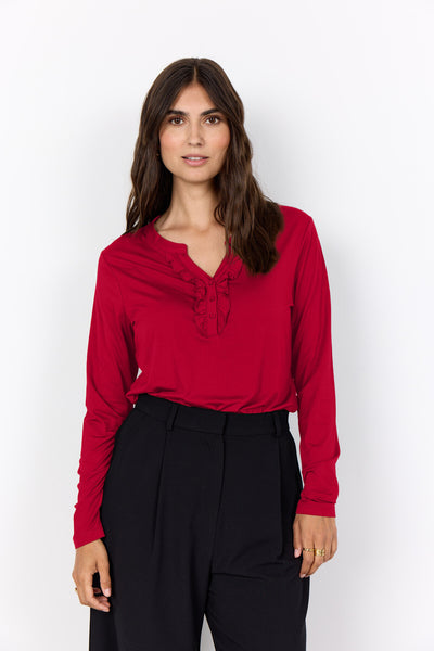 SC-MARICA 339 Blouse Donkerrood