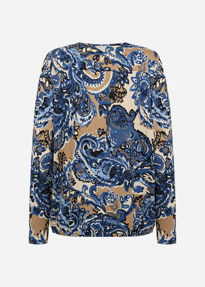 SC-FELICITY AOP 518 Blouse Donkerblauw
