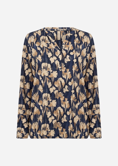 SC-FELICITY AOP 525 Blouse Donkerblauw