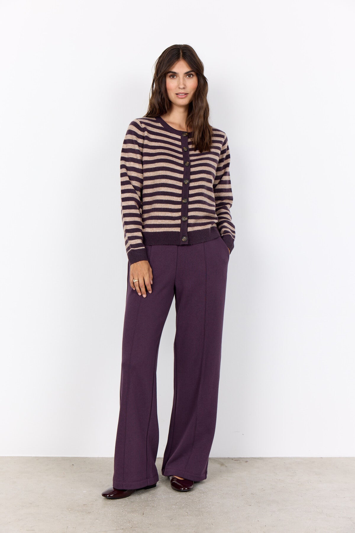 SC-ORLEAN STRIPE 13 Vest Paars