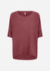SC-BIARA 96 Blouse Donkerrood