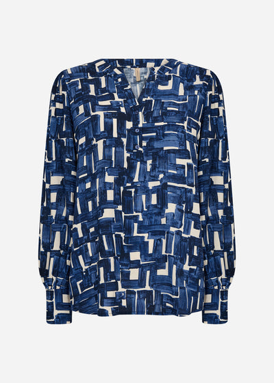SC-VEBINA 1 Blouse Donkerblauw