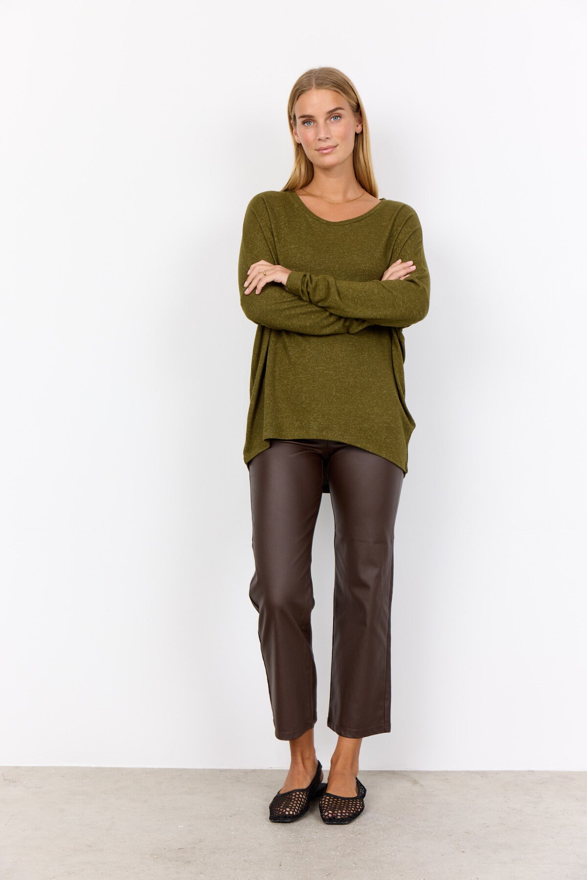 SC-BIARA 1 Blouse Donkergroen