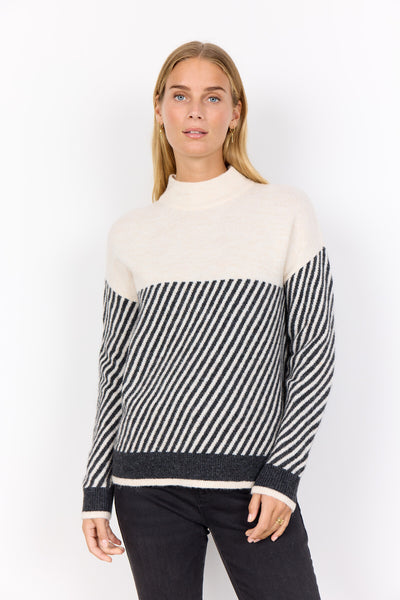 SC-NESSIE STRIPE 71 Trui Crème