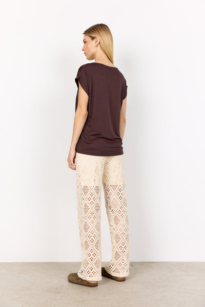 SC-THILDE 6 T-shirt Donkerbruin