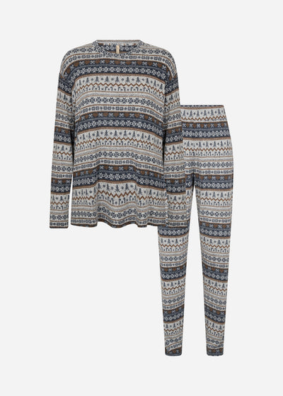 SC-BIARA AOP SET 149 Pyjama Donkerblauw