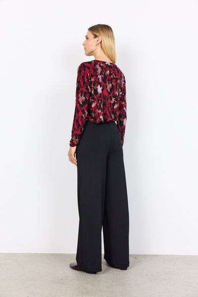 SC-MARICA AOP 341 Blouse Donkerrood