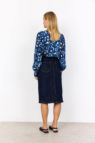 SC-VEBINA 1 Blouse Donkerblauw