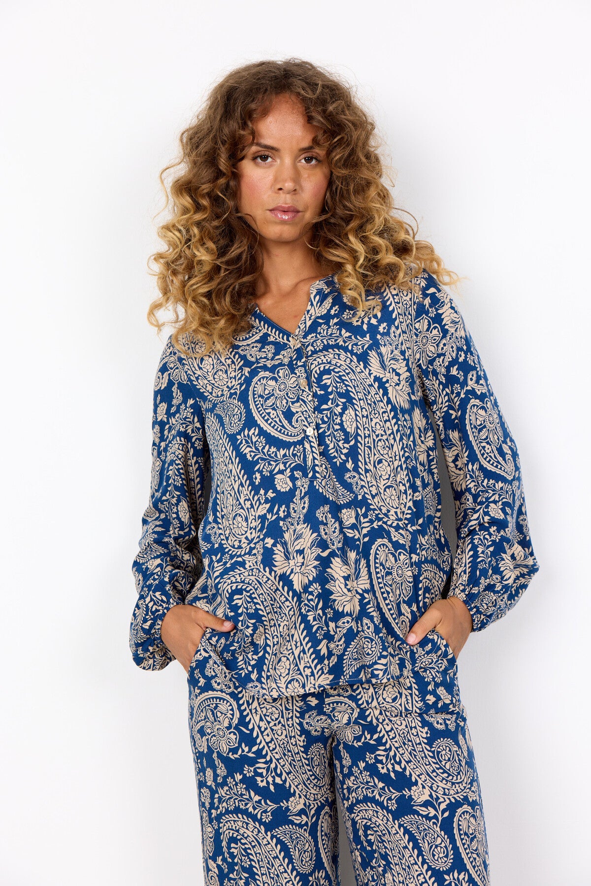 SC-VALGERDA 2 Blouse Donkerblauw