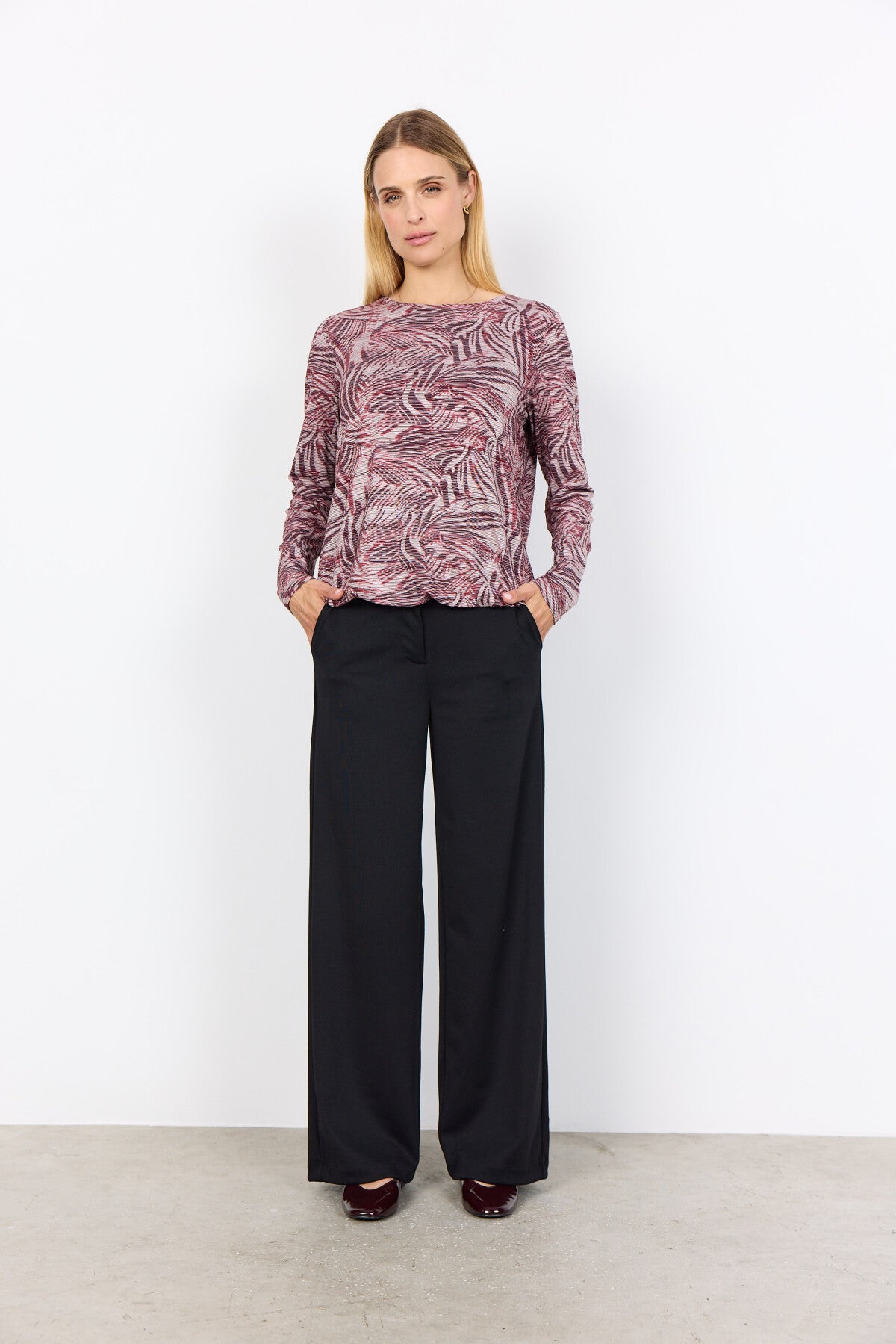 SC-GALINA 63 Blouse Donkerrood