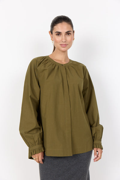 SC-RACHELLE 8 Shirt Donkergroen