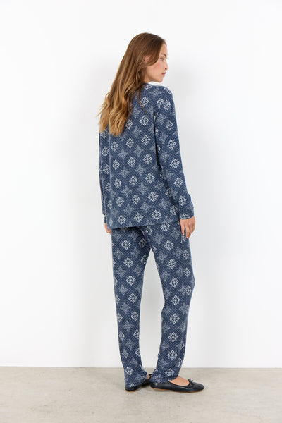 SC-BIARA AOP SET 150 Pyjama Donkerblauw