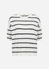 SC-DOLLIE STRIPE 794 Trui Gebroken wit