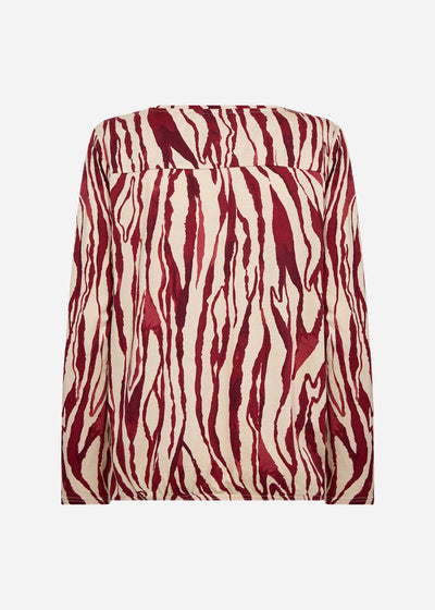 SC-FELICITY AOP 522 Blouse Donkerrood