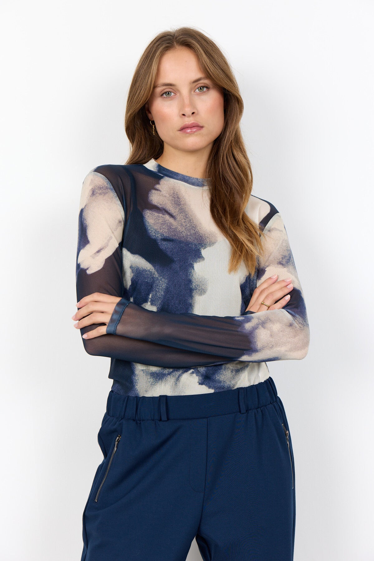 SC-ALDA AOP 57 T-shirt Donkerblauw